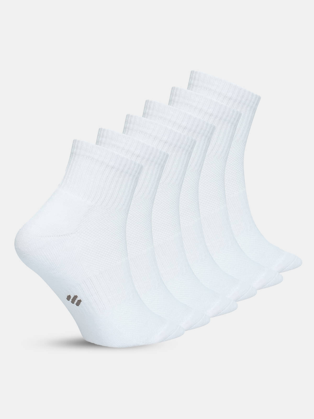     			ONN - Cotton Men's Solid White Ankle Length Socks ( Pack of 6 )