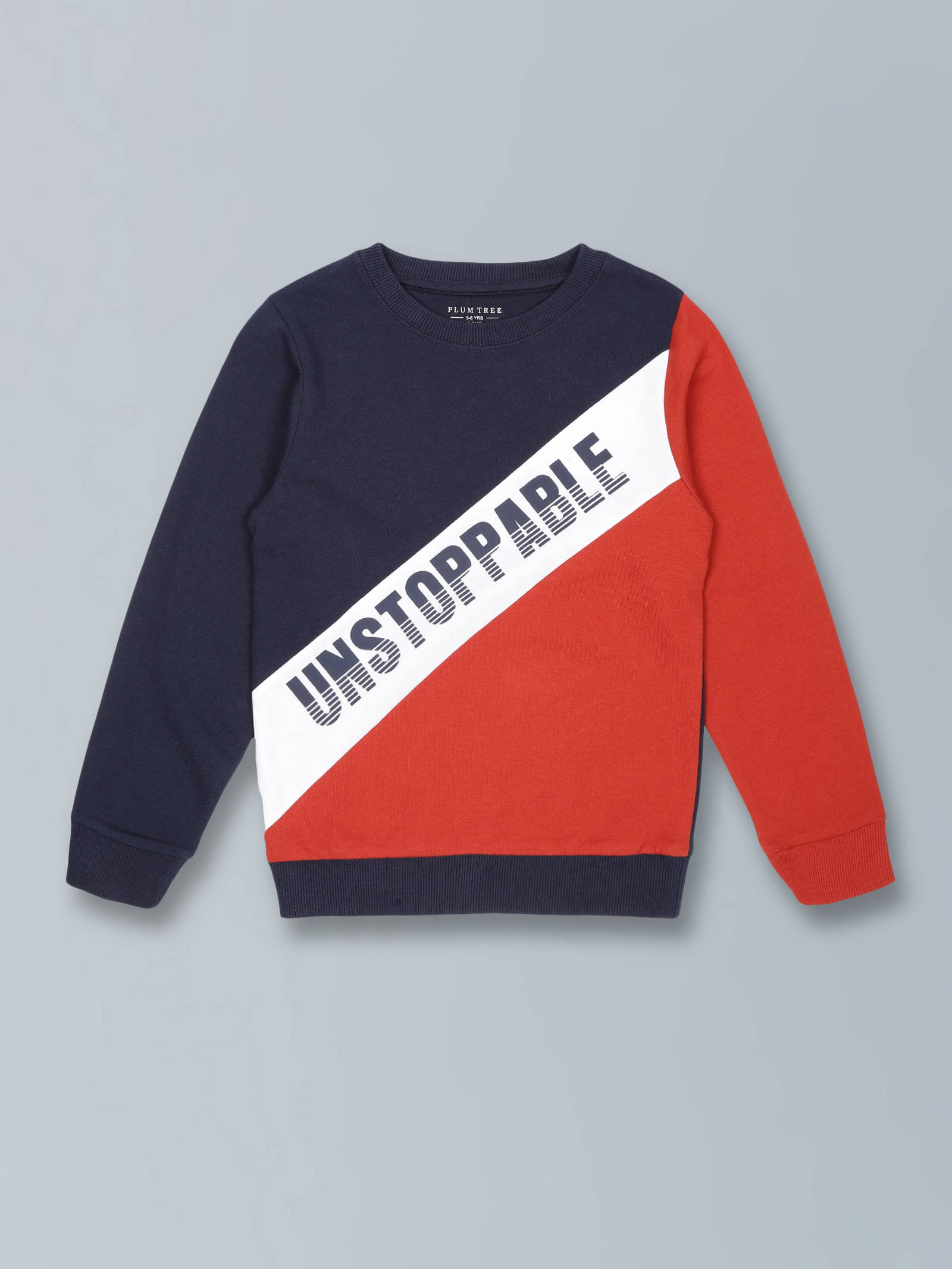     			PLUM TREE Pack of 1 Boys Cotton Blend Sweatshirt ( Navy )