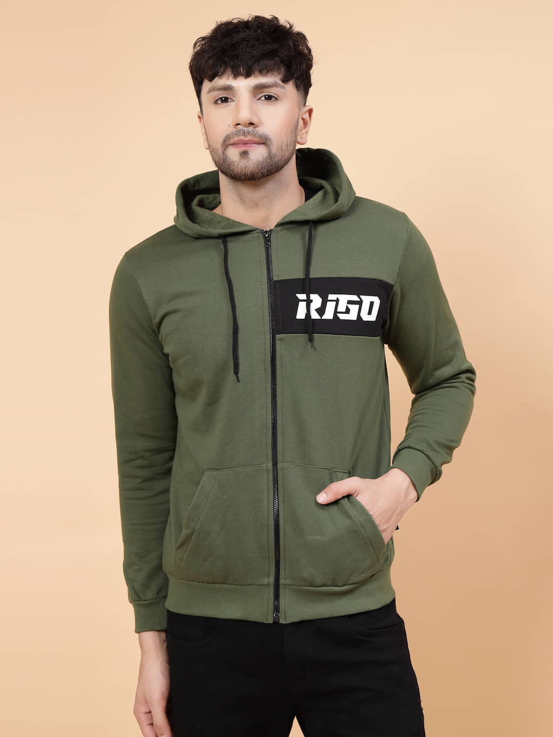 Rigo Fleece Men's Casual Jacket - Olive ( Pack of 1 ) Rigo Fleece Men's Casual Jacket - Olive ( Pack of 1 )