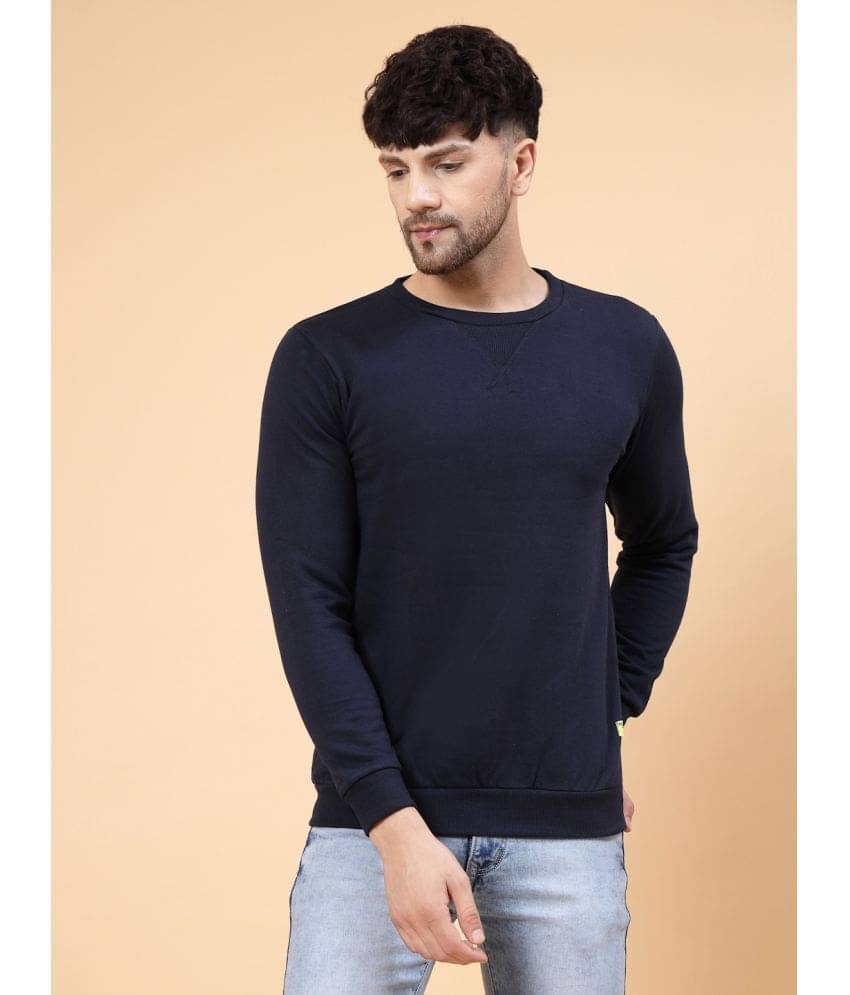     			Rigo Fleece Round Neck Men's Sweatshirt - Blue ( Pack of 1 )