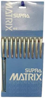 Supra Matrix 0.7mm Foiled Body Fine Grip Refillable Ball Pen (Pack of 30, Black) Supra Matrix 0.7mm Foiled Body Fine Grip Refillable Ball Pen (Pack of 30, Black)