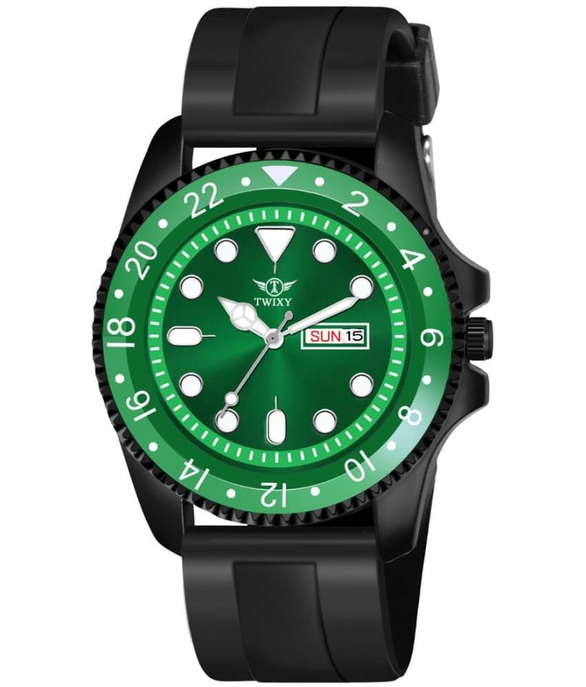     			twixy - Black Silicon Analog Men's Watch