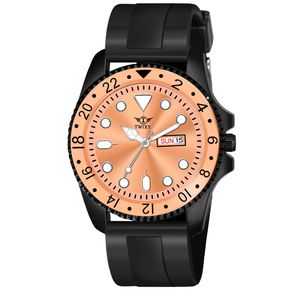     			twixy - Black Silicon Analog Men's Watch