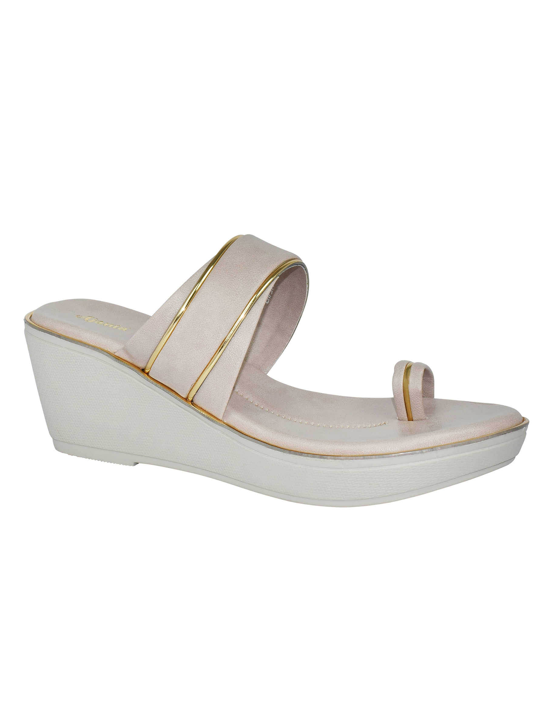 Ajanta - Beige Women's Slip On Heels - Heels | Buy online on ZillyBuy