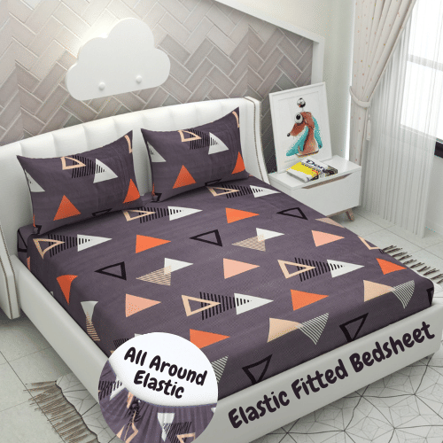 Apala Microfibre Abstract 1 Bedsheet with 2 Pillow Covers - Gray Apala Microfibre Abstract 1 Bedsheet with 2 Pillow Covers - Gray