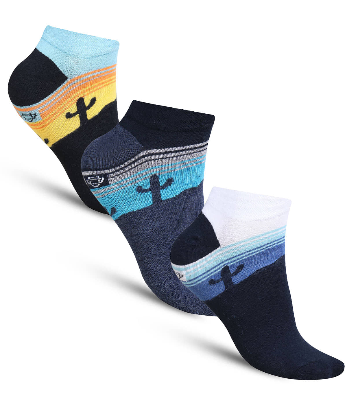 Dollar - Cotton Men's Printed Multicolor Low Ankle Socks ( Pack of 3 ) - Socks | Buy online on ZillyBuy