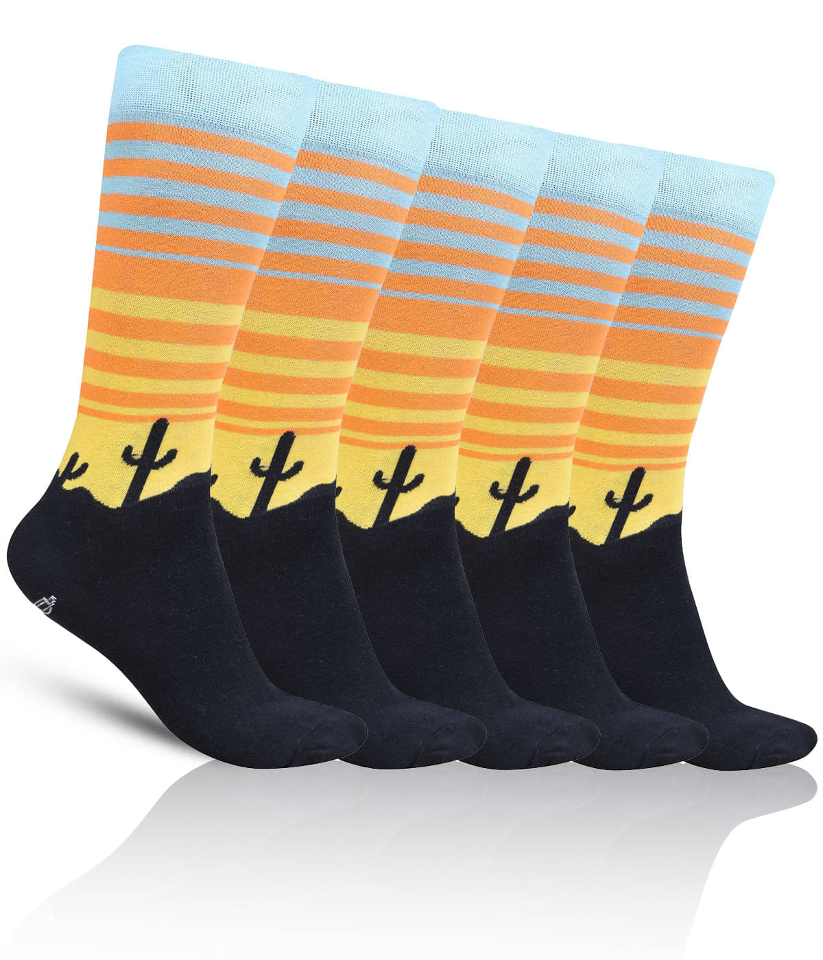 Dollar - Cotton Men's Printed Yellow Full Length Socks ( Pack of 5 ) Dollar - Cotton Men's Printed Yellow Full Length Socks ( Pack of 5 )