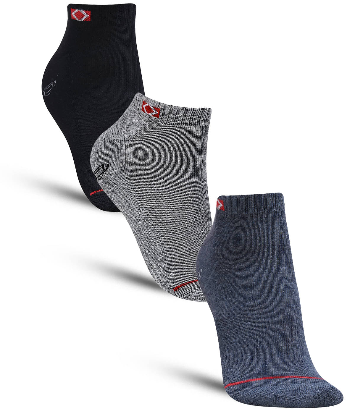     			Dollar - Cotton Men's Self Design Multicolor Ankle Length Socks ( Pack of 3 )
