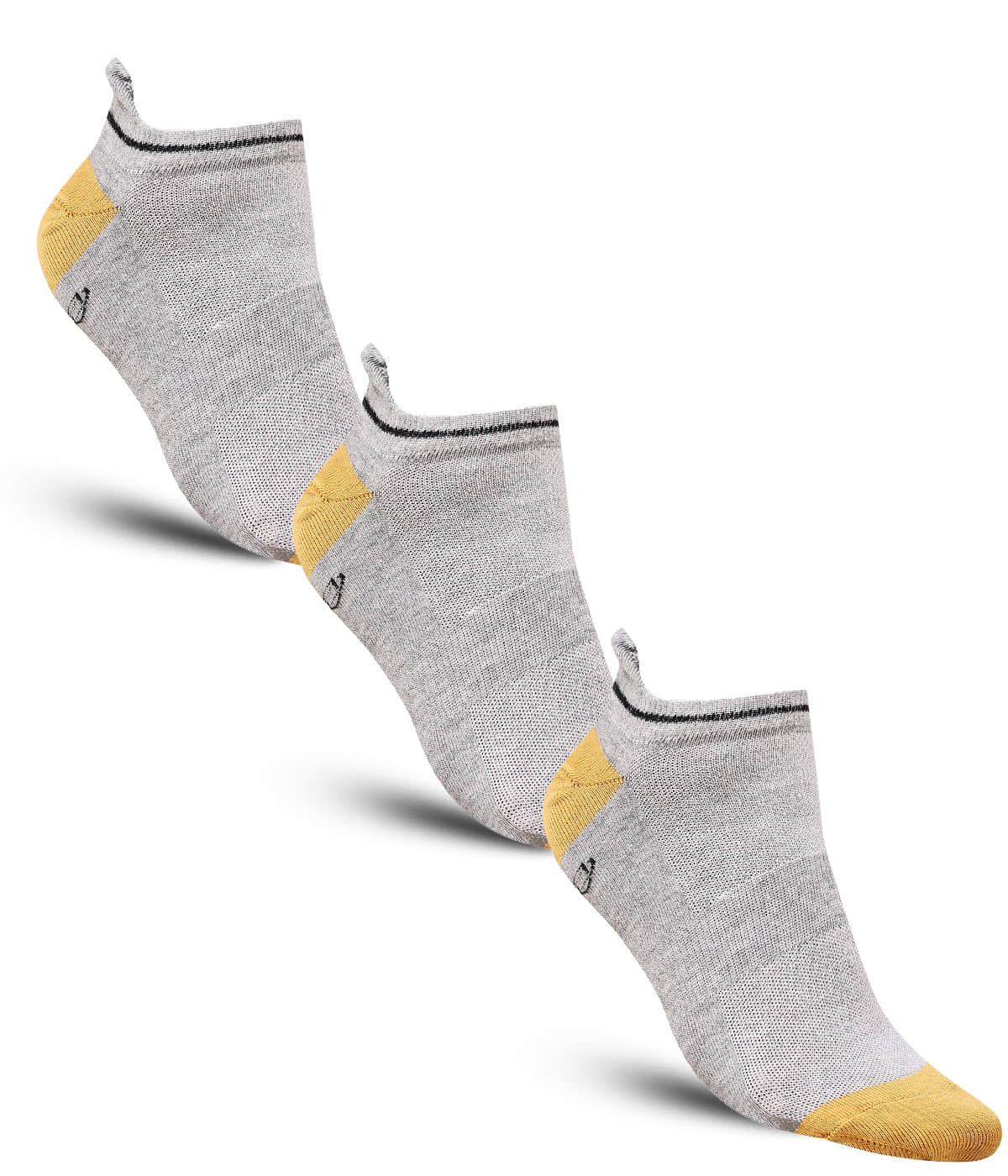 Dollar - Cotton Men's Self Design Light Grey Ankle Length Socks ( Pack of 3 ) - Socks | Buy online on ZillyBuy