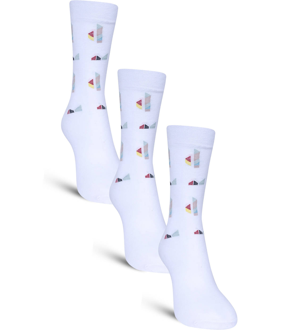 Dollar - Cotton Men's Self Design White Full Length Socks ( Pack of 3 )     			Dollar - Cotton Men's Self Design White Full Length Socks ( Pack of 3 )