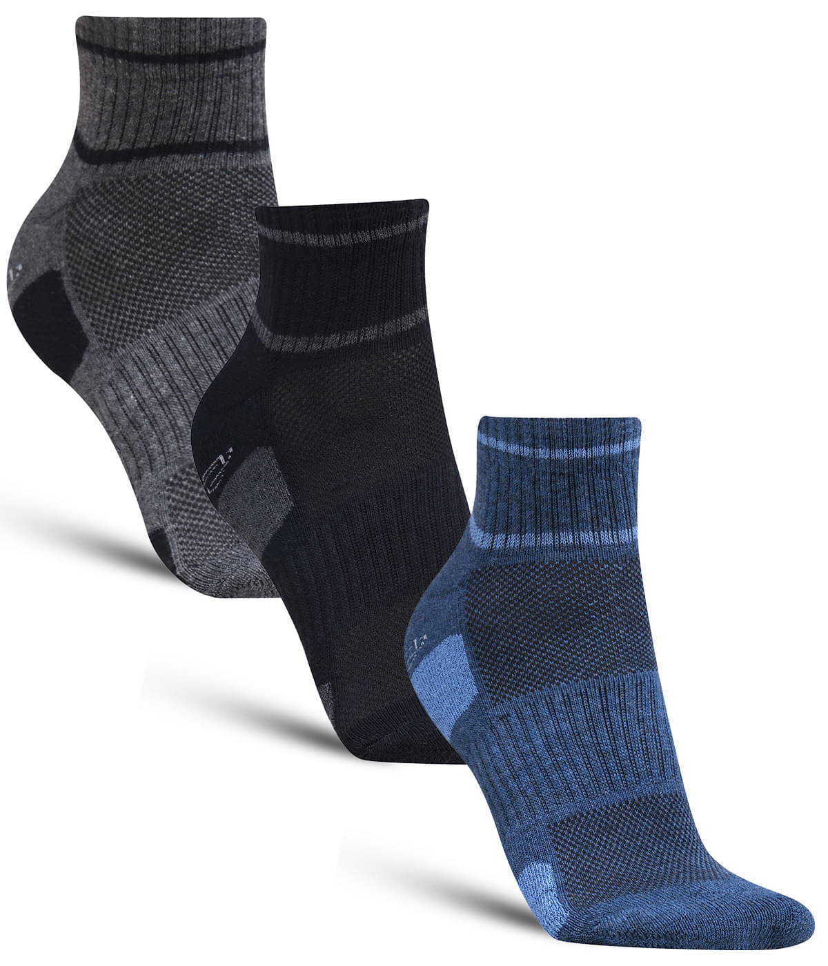     			Dollar - Cotton Men's Self Design Multicolor Ankle Length Socks ( Pack of 3 )