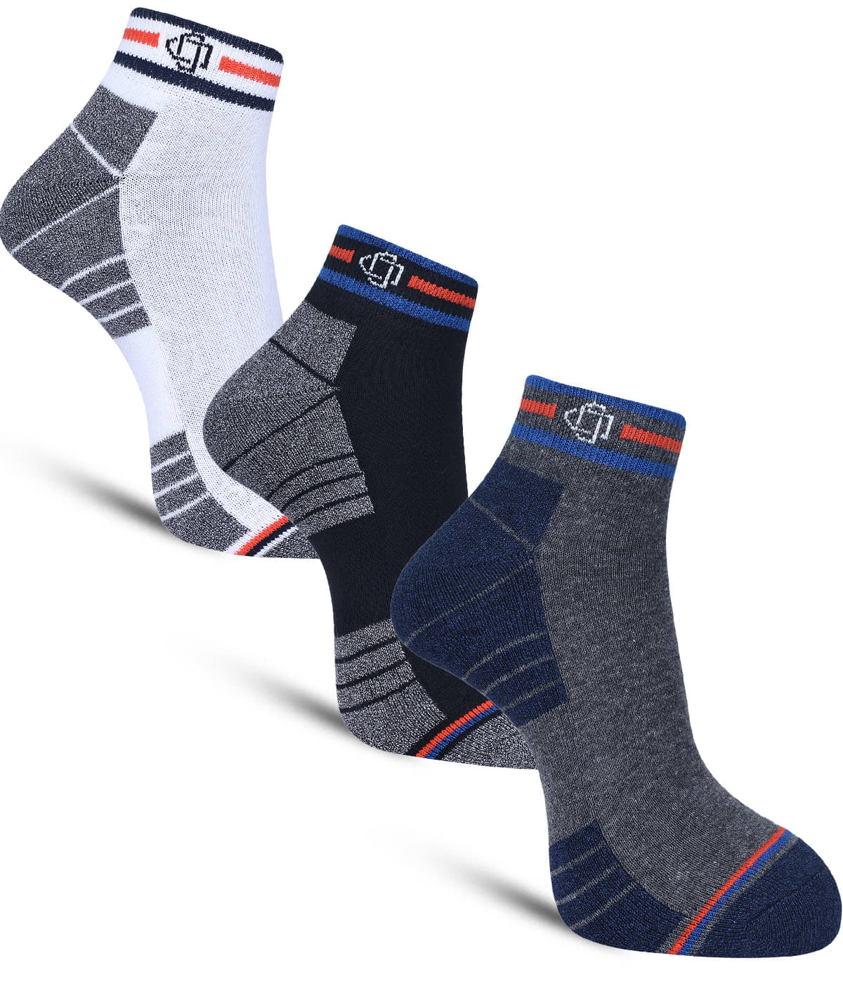 Dollar - Cotton Men's Self Design Multicolor Ankle Length Socks ( Pack of 3 ) Dollar - Cotton Men's Self Design Multicolor Ankle Length Socks ( Pack of 3 )