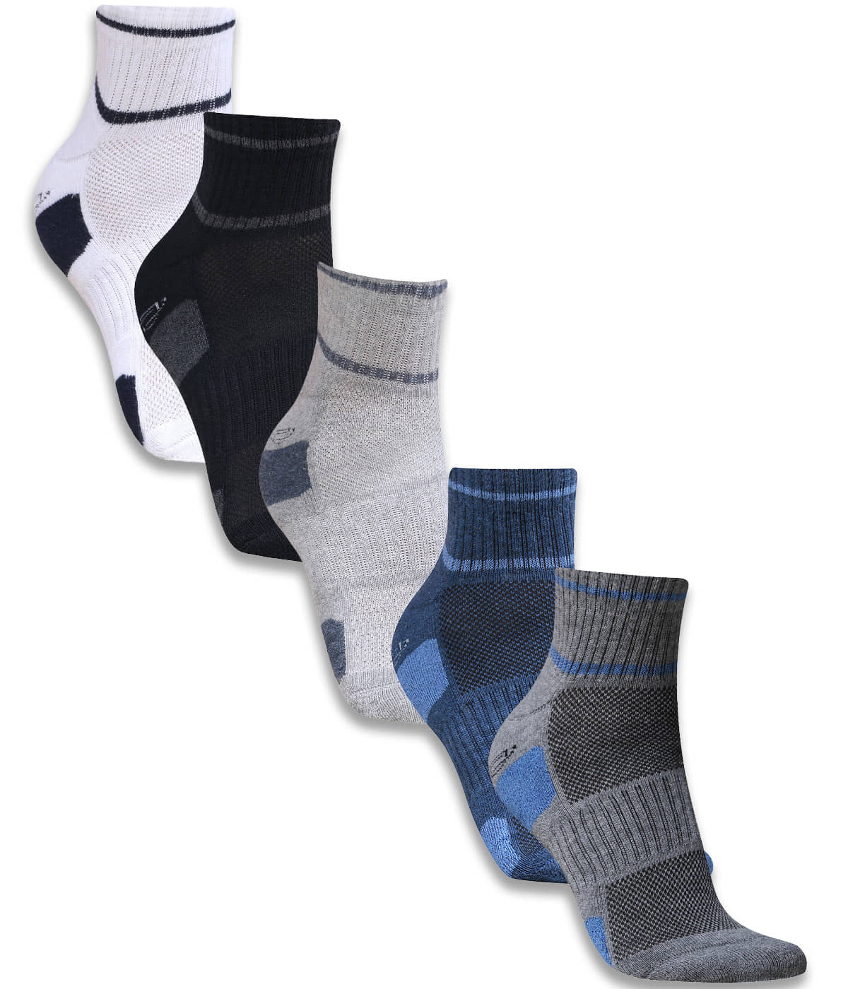 Dollar - Cotton Men's Self Design Multicolor Ankle Length Socks ( Pack of 5 ) - Socks | Buy online on ZillyBuy
