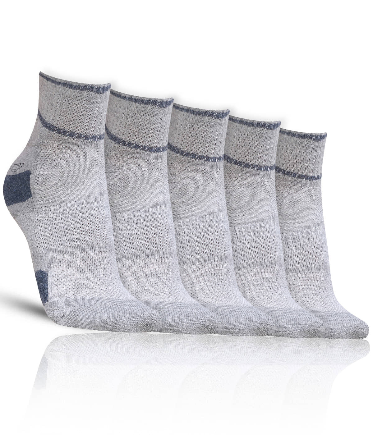 Dollar - Cotton Men's Self Design Light Grey Ankle Length Socks ( Pack of 5 ) - Socks | Buy online on ZillyBuy