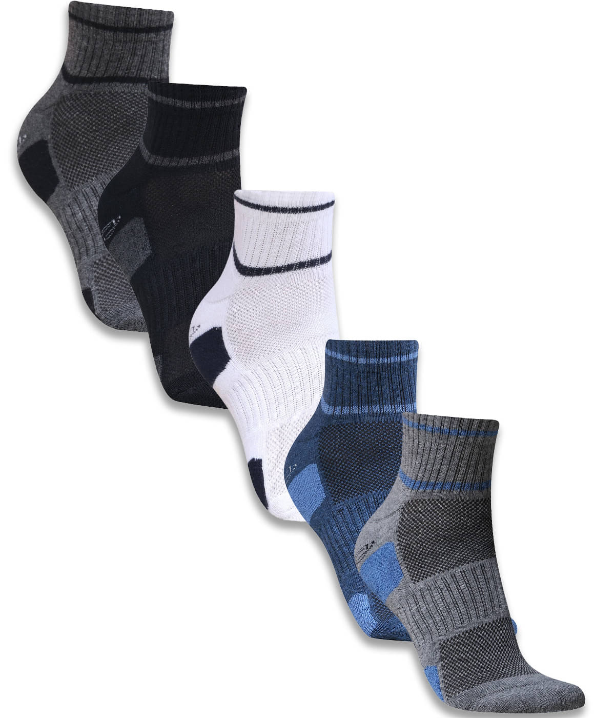     			Dollar - Cotton Men's Self Design Multicolor Ankle Length Socks ( Pack of 5 )
