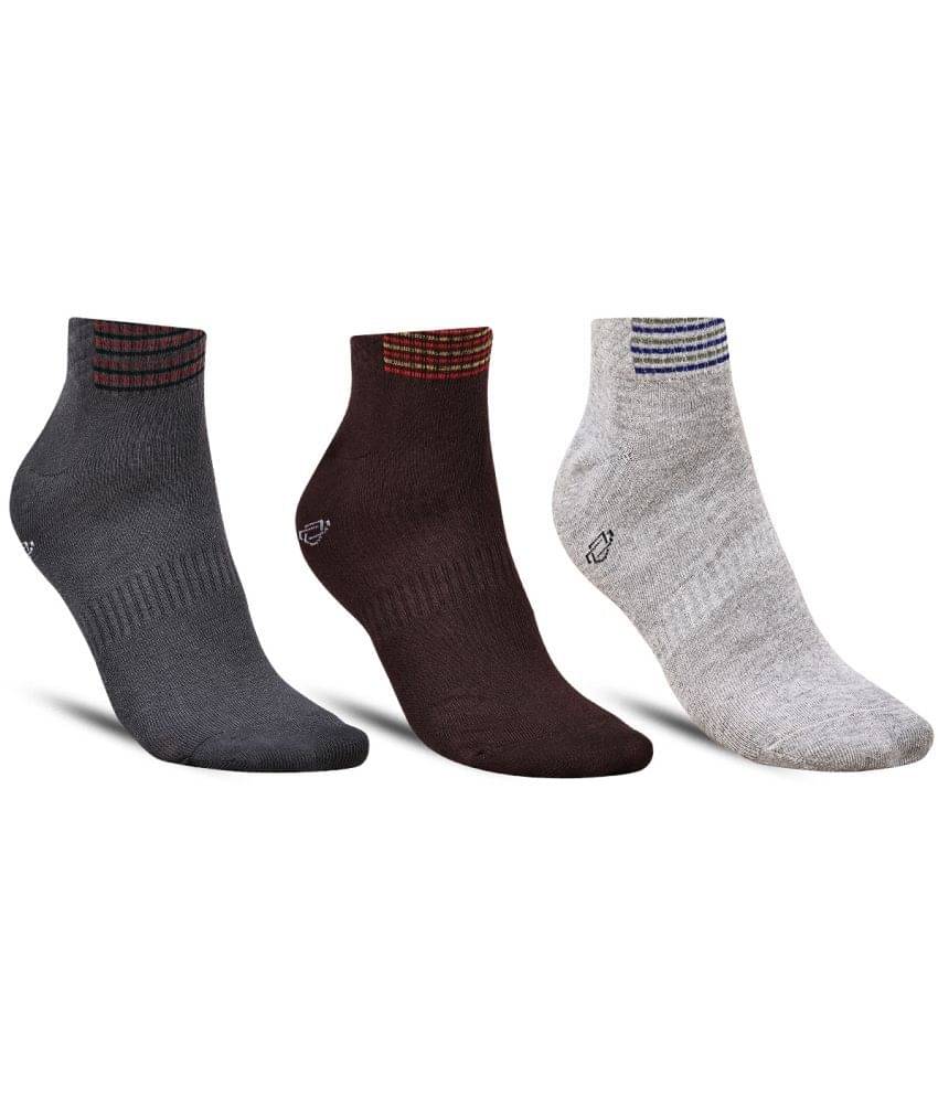     			Dollar - Cotton Men's Solid Multicolor Ankle Length Socks ( Pack of 3 )