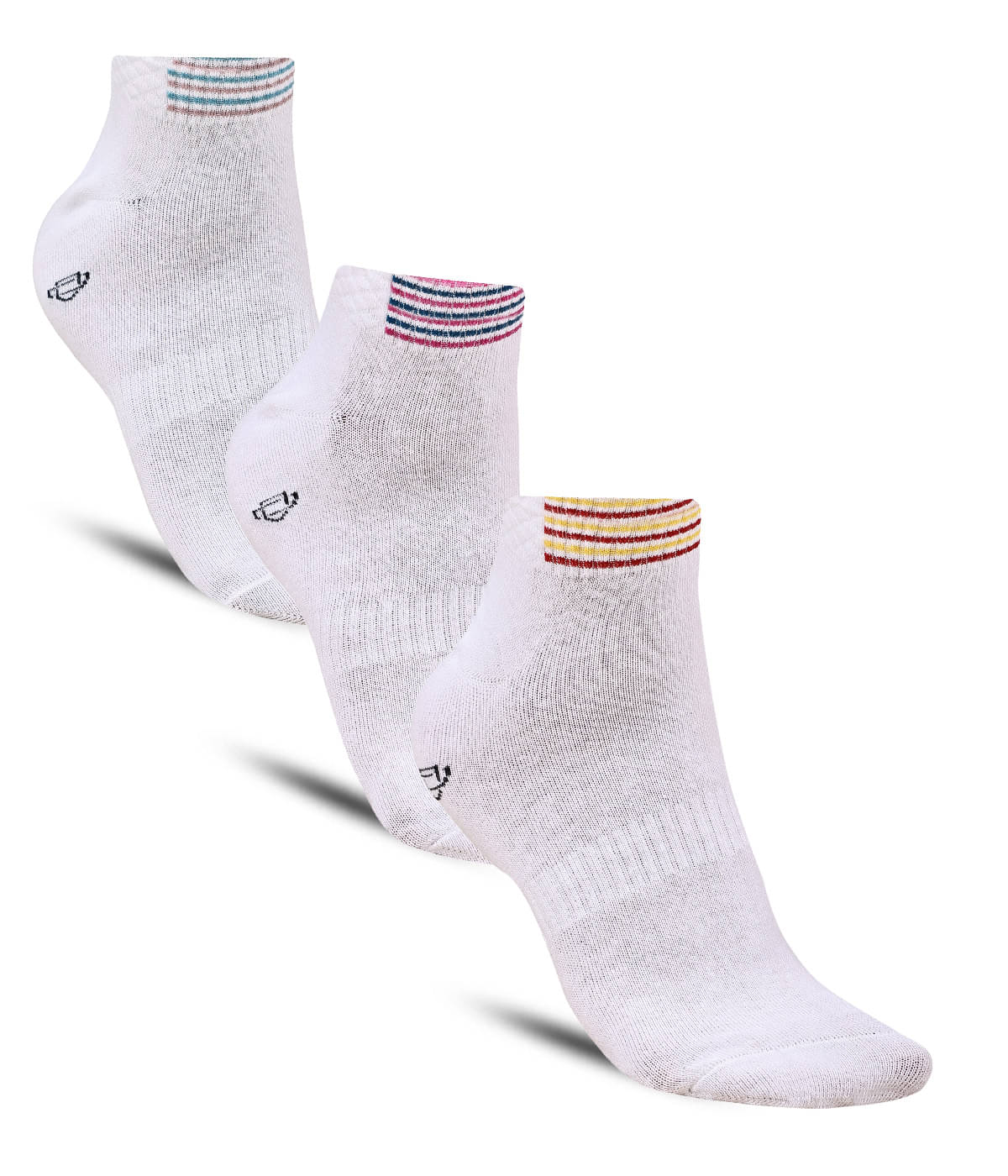     			Dollar - Cotton Men's Solid Multicolor Ankle Length Socks ( Pack of 3 )
