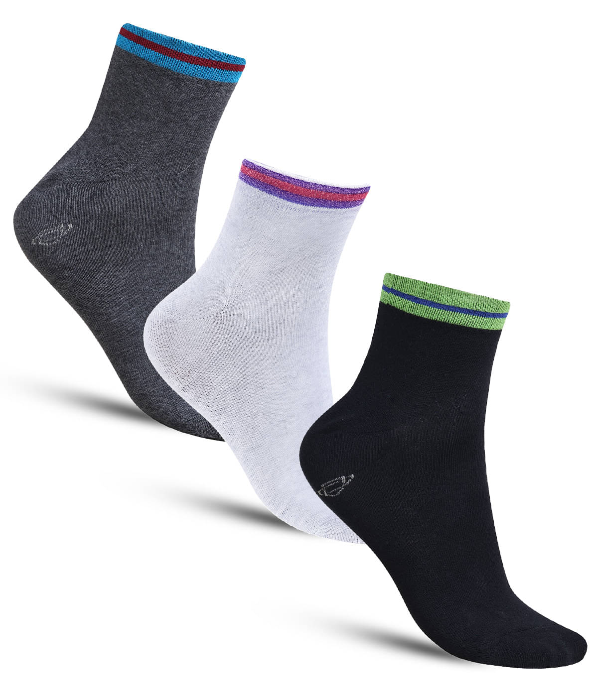     			Dollar - Cotton Men's Solid Multicolor Ankle Length Socks ( Pack of 3 )