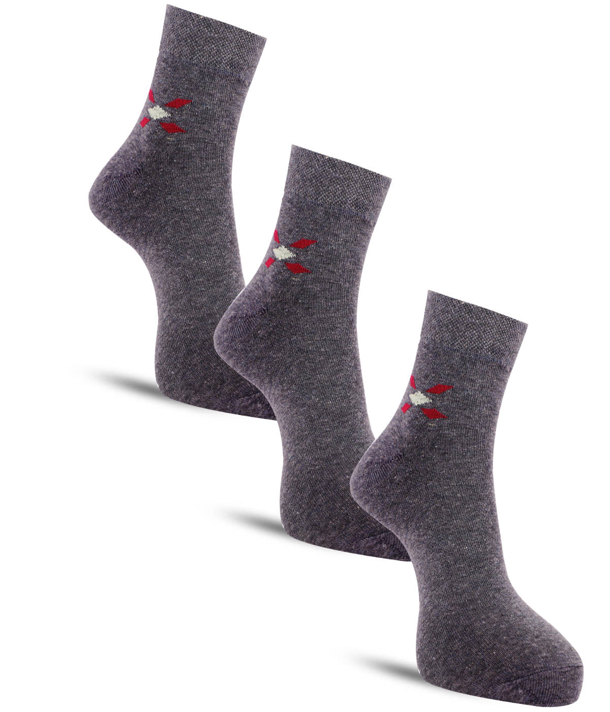 Dollar - Cotton Men's Solid Light Grey Ankle Length Socks ( Pack of 3 ) - Socks | Buy online on ZillyBuy