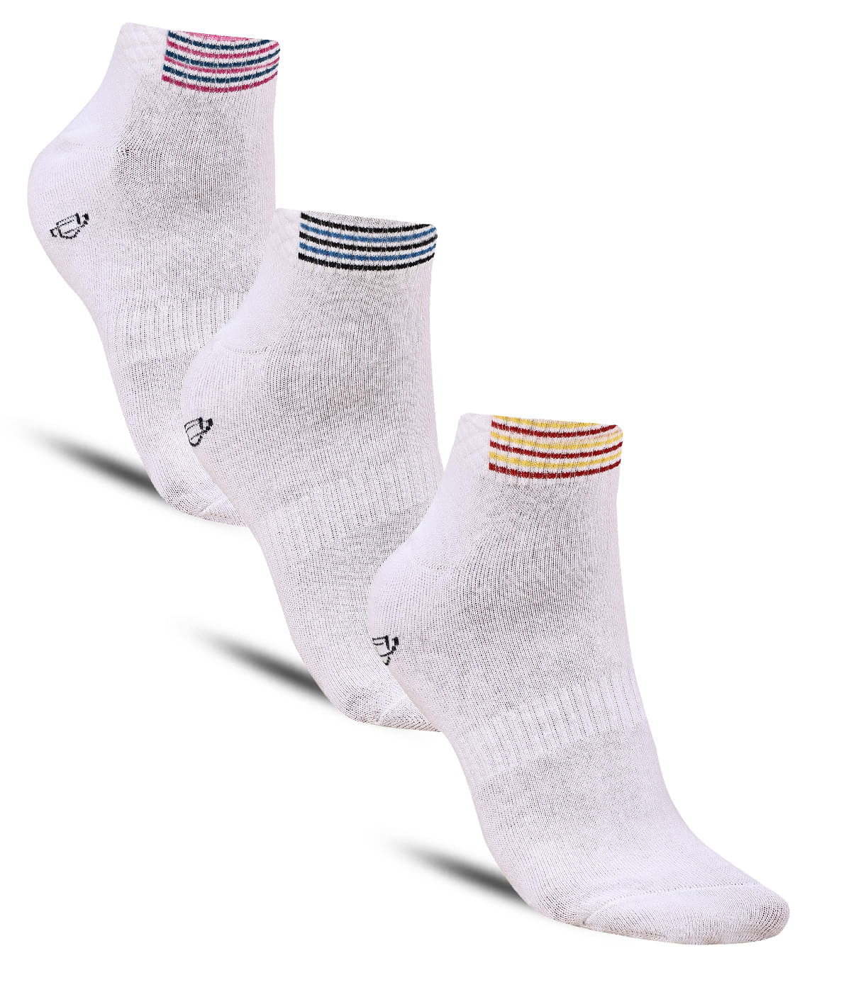     			Dollar - Cotton Men's Solid Multicolor Ankle Length Socks ( Pack of 3 )