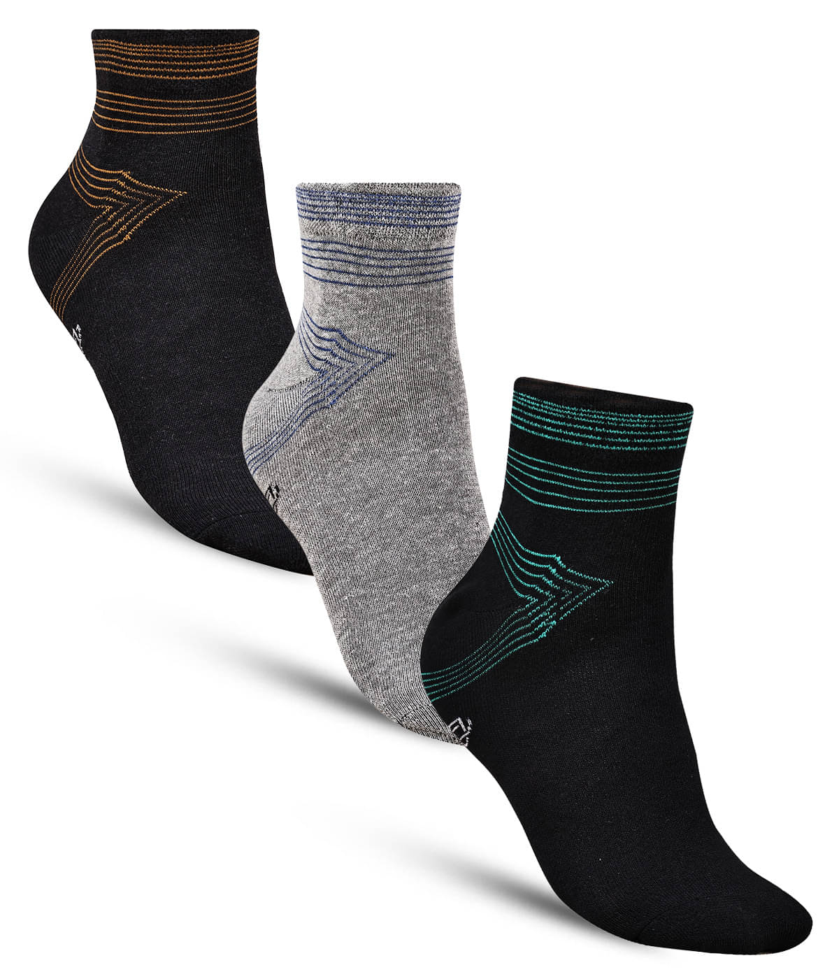 Dollar - Cotton Men's Solid Multicolor Ankle Length Socks ( Pack of 3 ) Dollar - Cotton Men's Solid Multicolor Ankle Length Socks ( Pack of 3 )