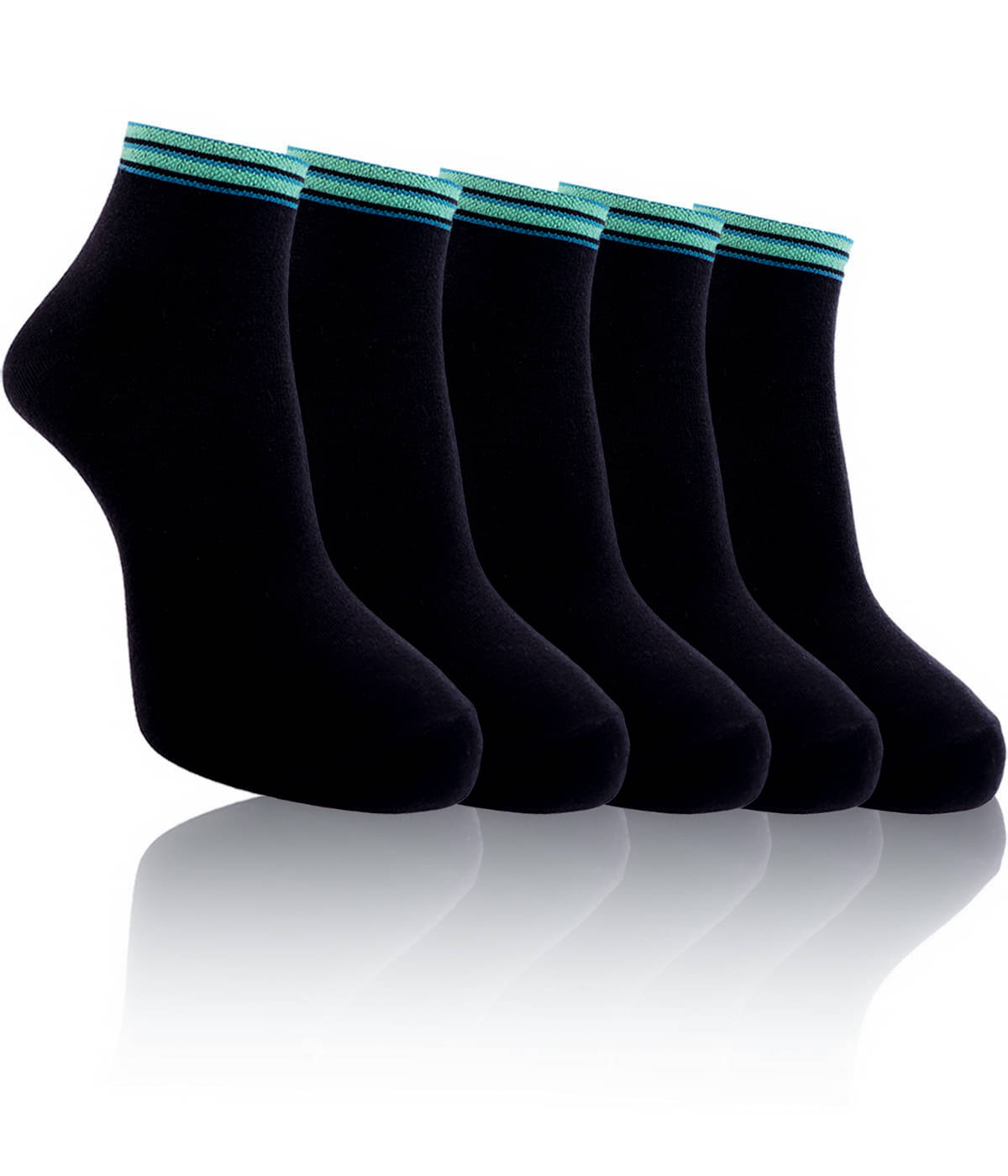     			Dollar - Cotton Men's Solid Black Ankle Length Socks ( Pack of 5 )