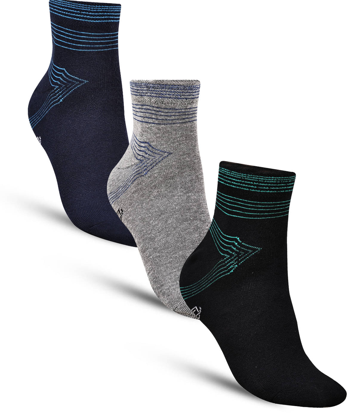 Dollar - Cotton Men's Solid Multicolor Ankle Length Socks ( Pack of 3 )     			Dollar - Cotton Men's Solid Multicolor Ankle Length Socks ( Pack of 3 )