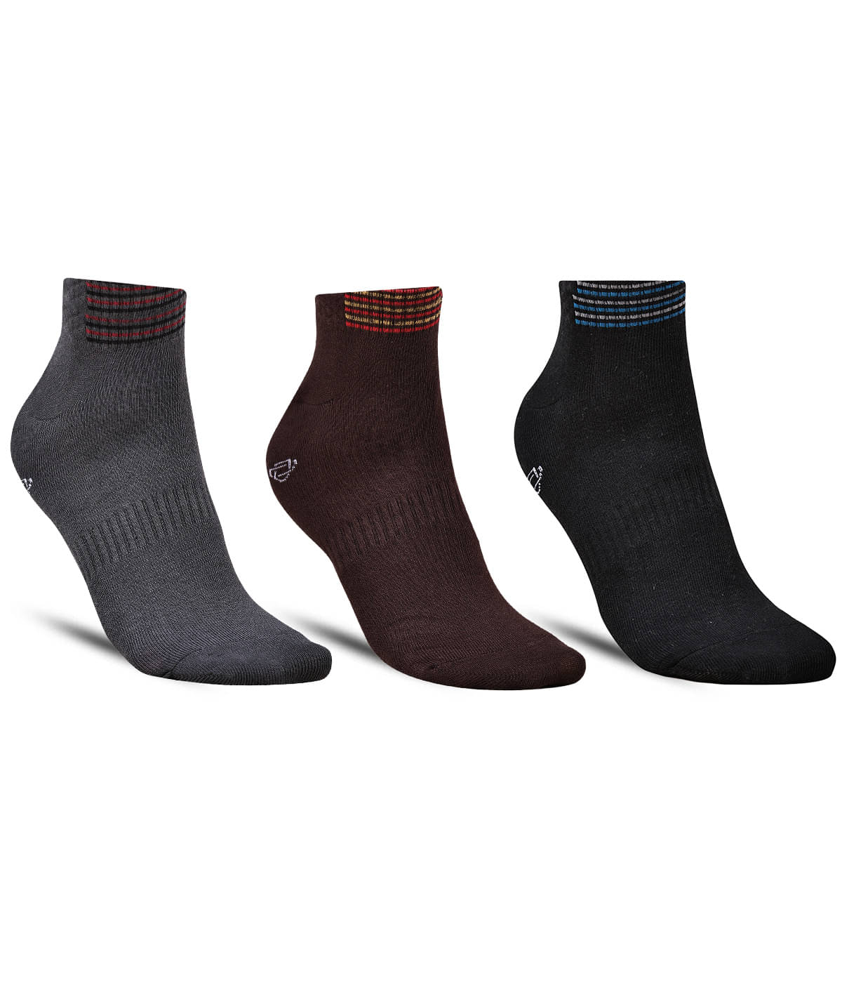 Dollar - Cotton Men's Solid Multicolor Ankle Length Socks ( Pack of 3 ) Dollar - Cotton Men's Solid Multicolor Ankle Length Socks ( Pack of 3 )