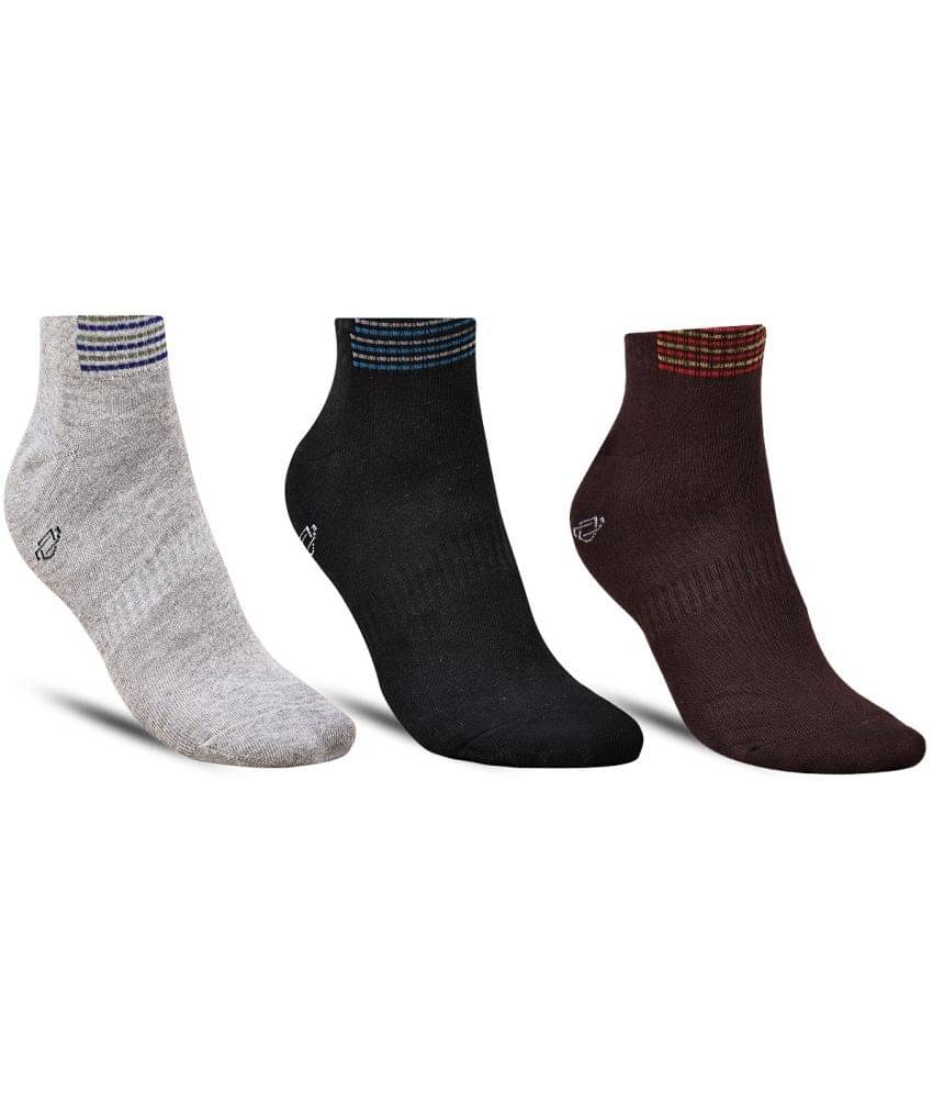 Dollar - Cotton Men's Solid Multicolor Ankle Length Socks ( Pack of 3 )     			Dollar - Cotton Men's Solid Multicolor Ankle Length Socks ( Pack of 3 )
