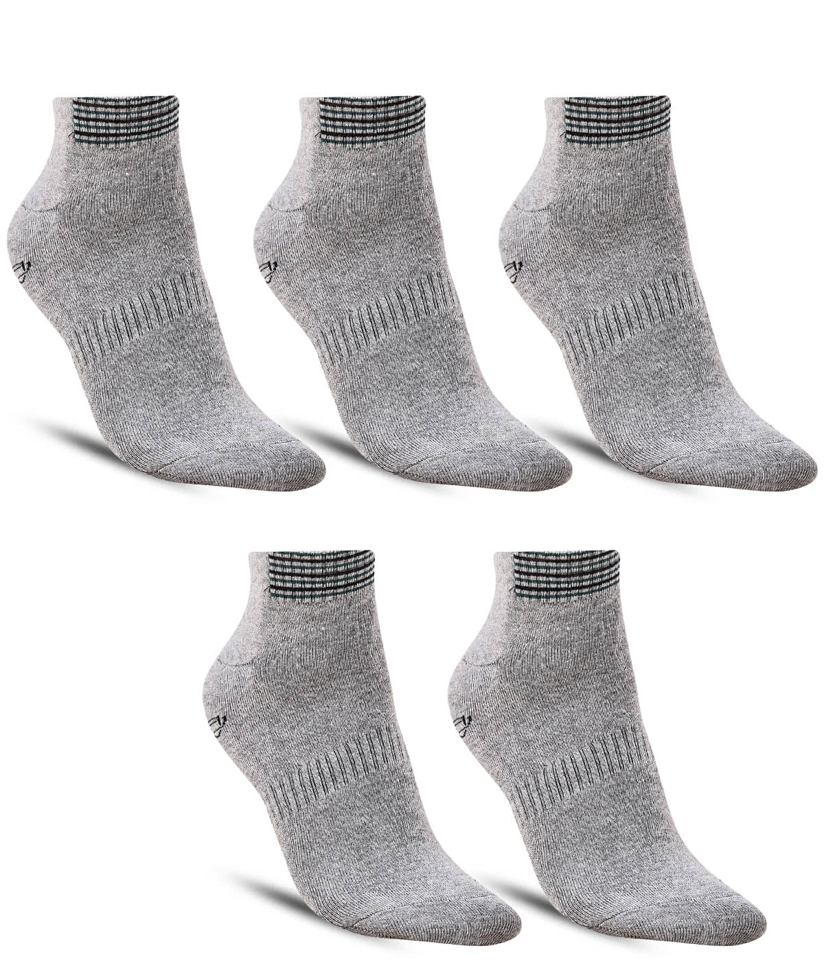 Dollar - Cotton Men's Solid Grey Melange Ankle Length Socks ( Pack of 5 ) - Socks | Buy online on ZillyBuy