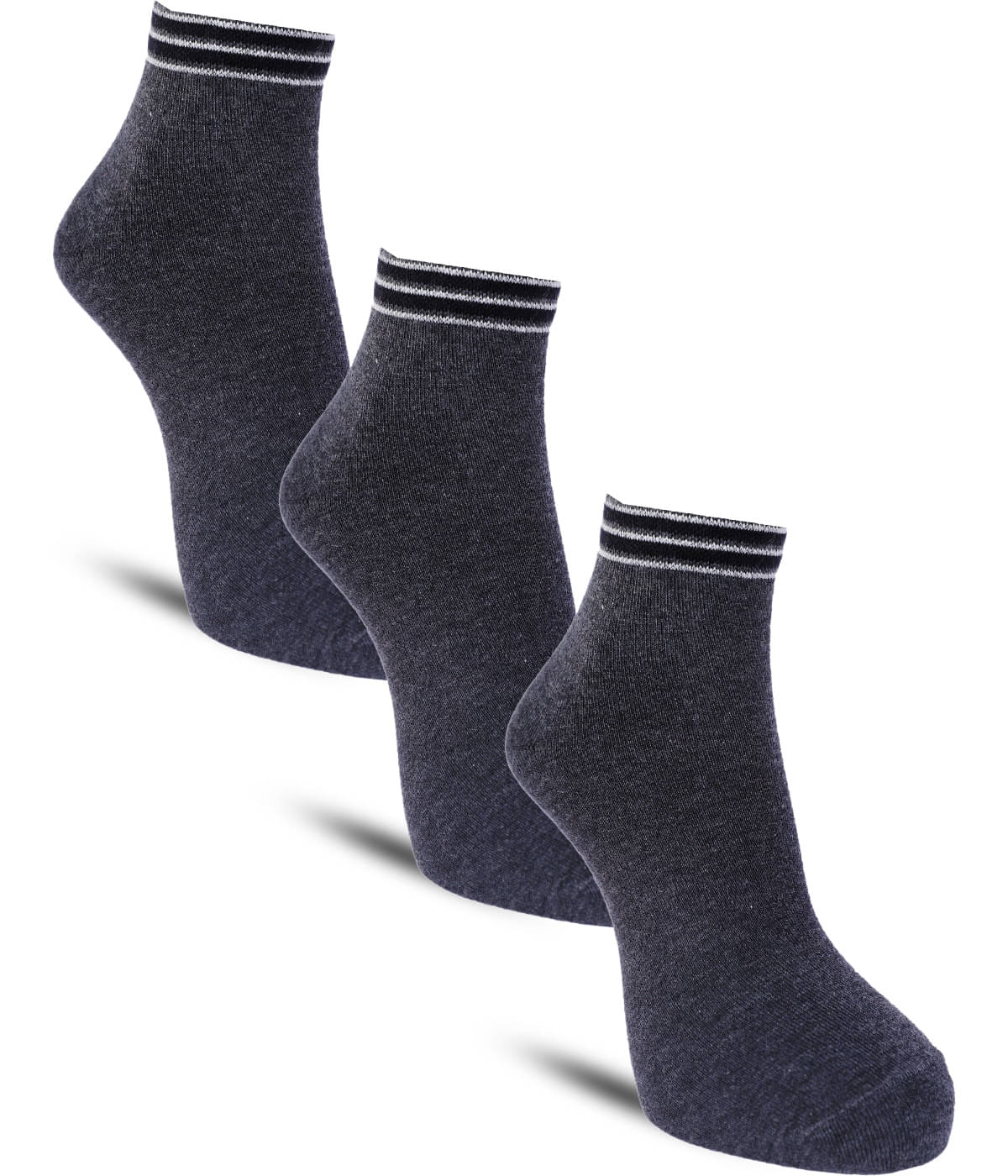 Dollar - Cotton Men's Solid Black Ankle Length Socks ( Pack of 3 ) Dollar - Cotton Men's Solid Black Ankle Length Socks ( Pack of 3 )