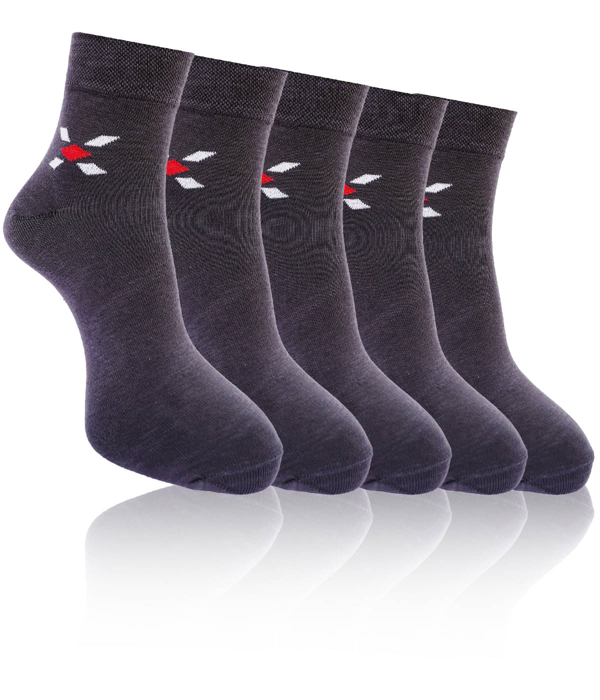    			Dollar - Cotton Men's Solid Light Grey Ankle Length Socks ( Pack of 5 )