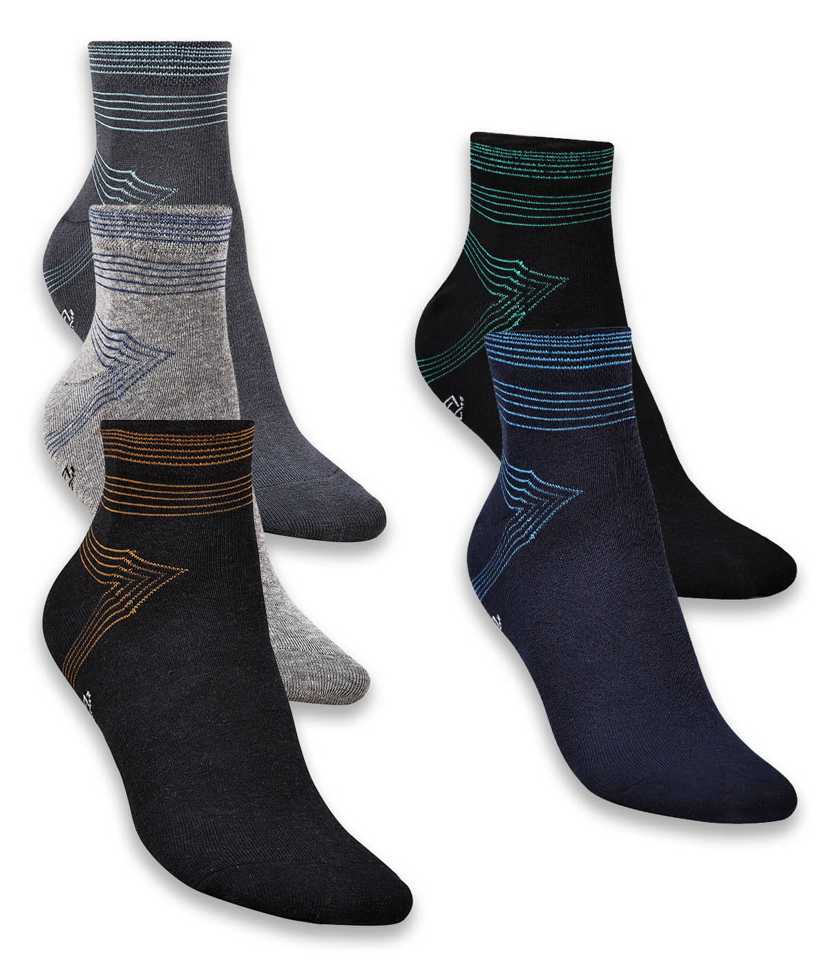 Dollar - Cotton Men's Solid Multicolor Ankle Length Socks ( Pack of 5 ) - Socks | Buy online on ZillyBuy