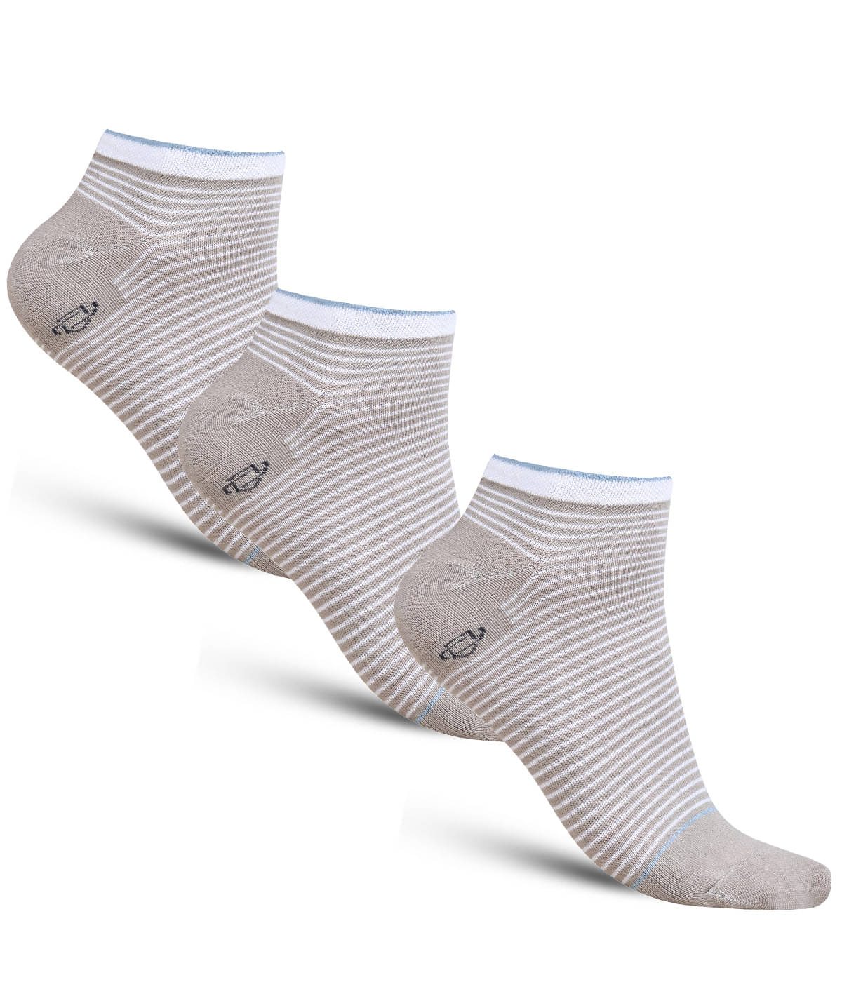    			Dollar - Cotton Men's Striped Light Grey Mid Length Socks ( Pack of 3 )