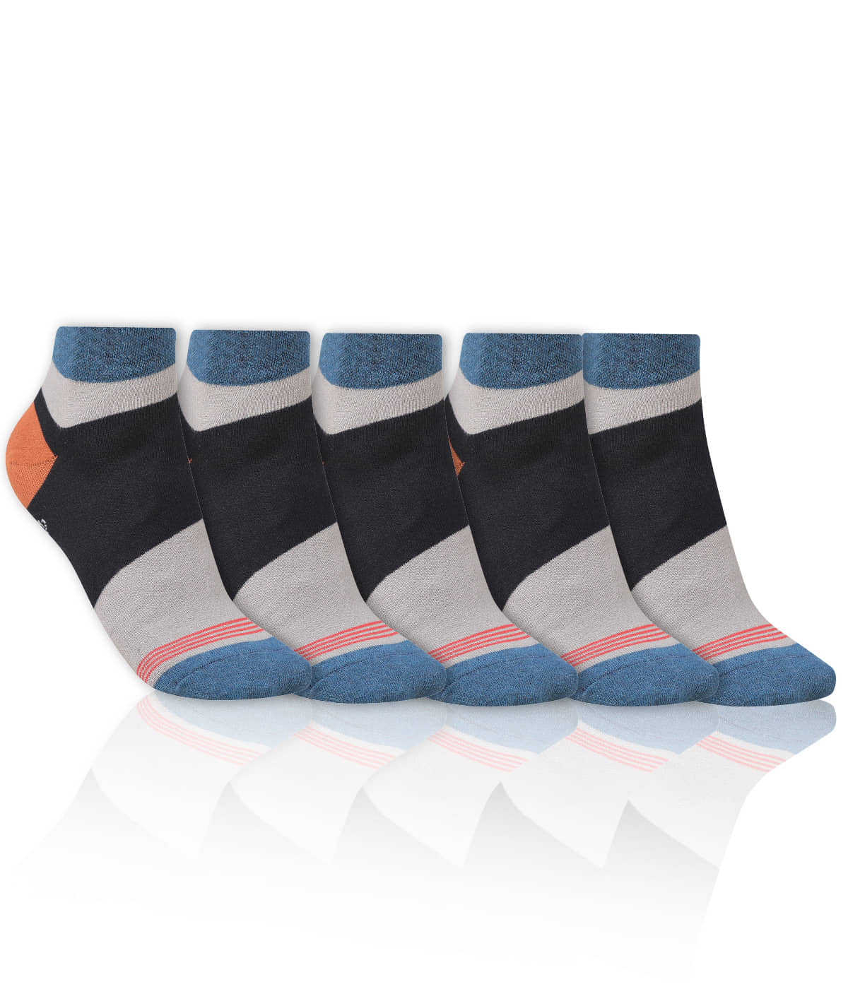 Dollar - Cotton Men's Striped Black Ankle Length Socks ( Pack of 5 ) - Socks | Buy online on ZillyBuy
