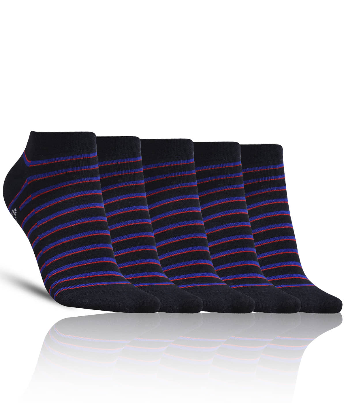 Dollar - Cotton Men's Striped Navy Blue Low Ankle Socks ( Pack of 5 ) - Socks | Buy online on ZillyBuy