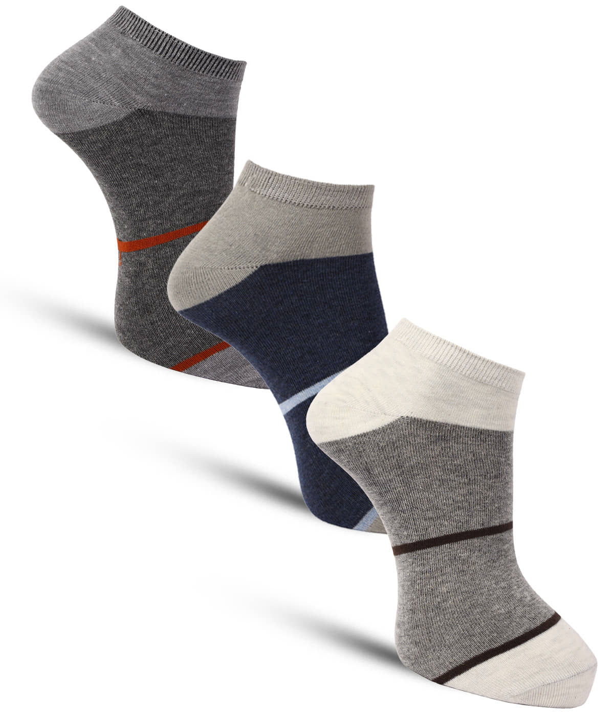 Dollar - Cotton Men's Striped Multicolor Ankle Length Socks ( Pack of 3 ) - Socks | Buy online on ZillyBuy