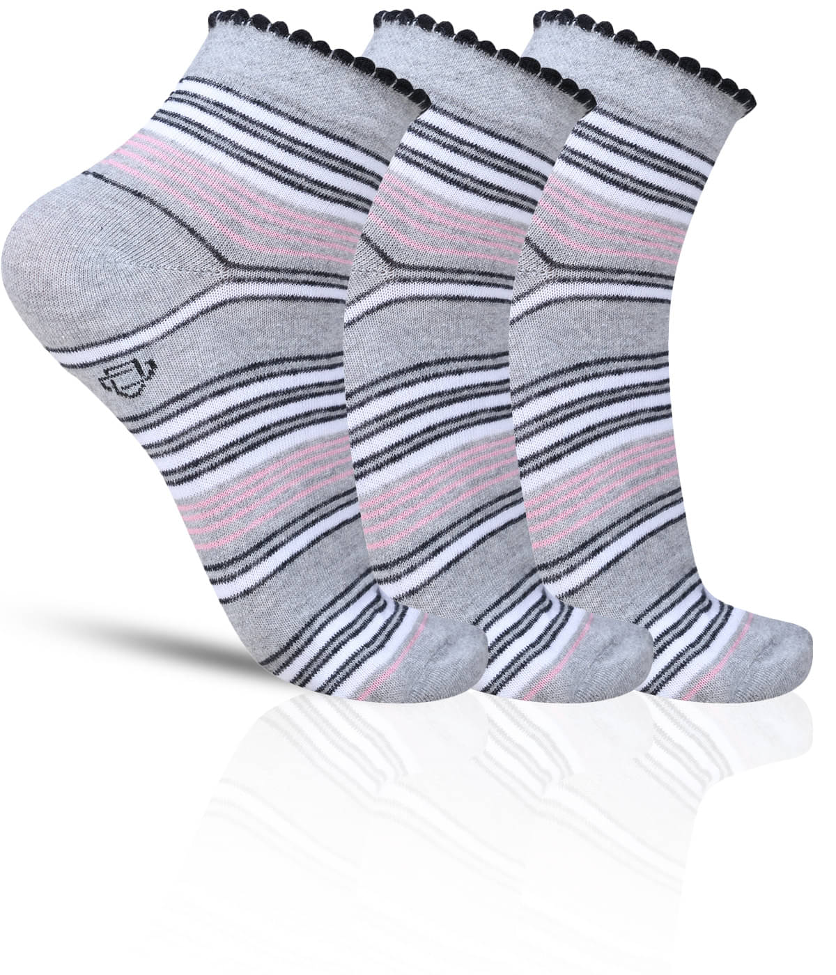 Dollar - Gray Cotton Blend Women's Combo ( Pack of 3 ) Dollar - Gray Cotton Blend Women's Combo ( Pack of 3 )