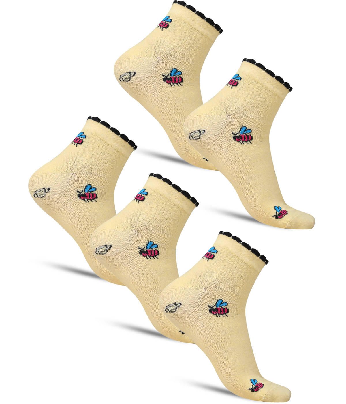     			Dollar - Yellow Cotton Blend Women's Combo ( Pack of 5 )