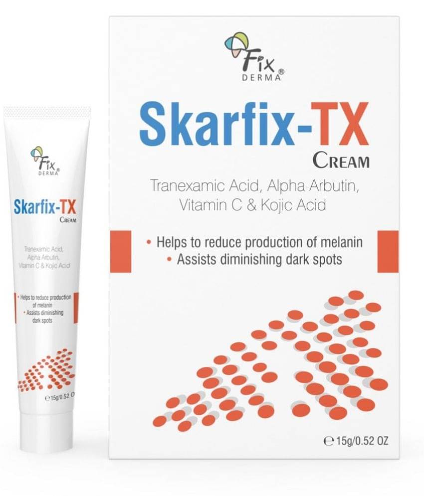 Fixderma SKARFIX,TX Face Cream, Pigmentation Removal Cream Reduces Dark Spots & Blemishes, 15g     			Fixderma SKARFIX,TX Face Cream, Pigmentation Removal Cream Reduces Dark Spots & Blemishes, 15g