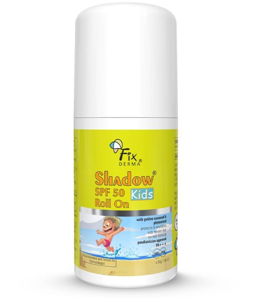     			Fixderma Sunscreen SPF 50 Shadow Kids Roll On, UVA & UVB 30g, (Pack of 1)