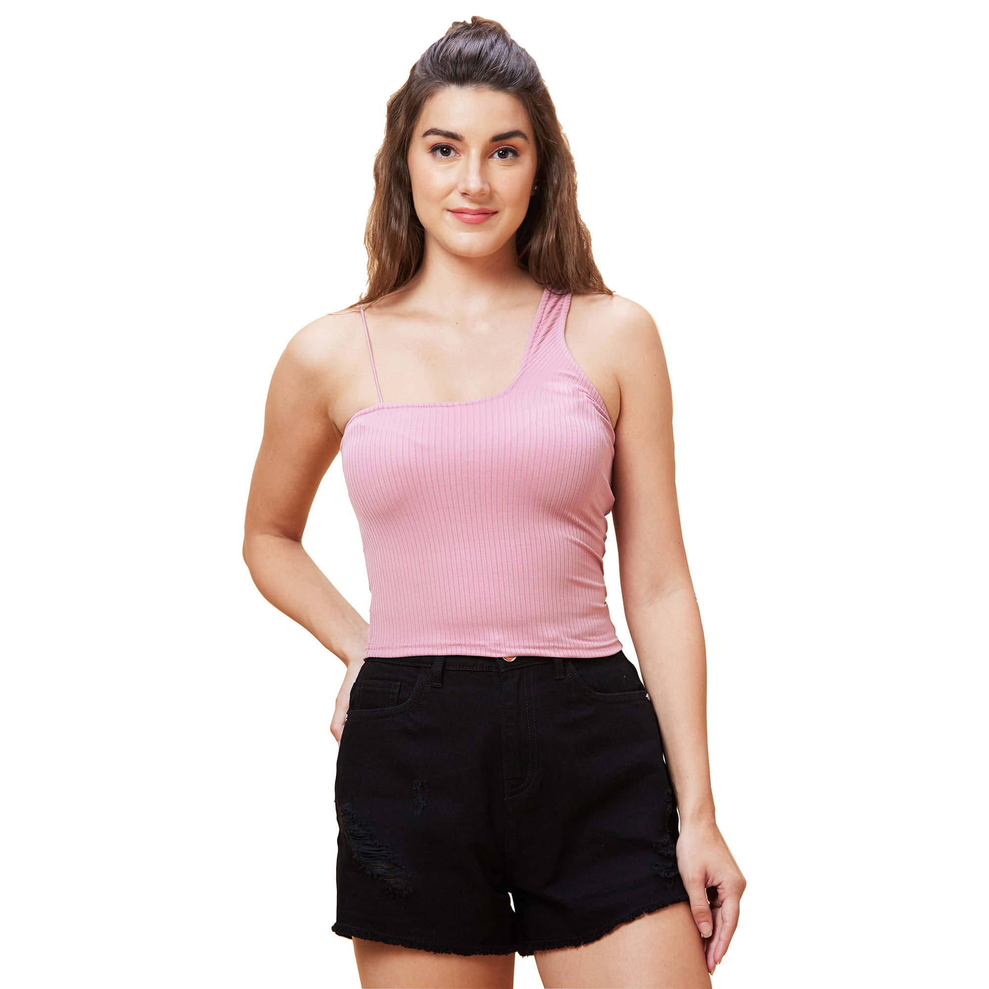 Globus - Pink Cotton Women's Regular Top ( Pack of 1 ) Globus - Pink Cotton Women's Regular Top ( Pack of 1 )
