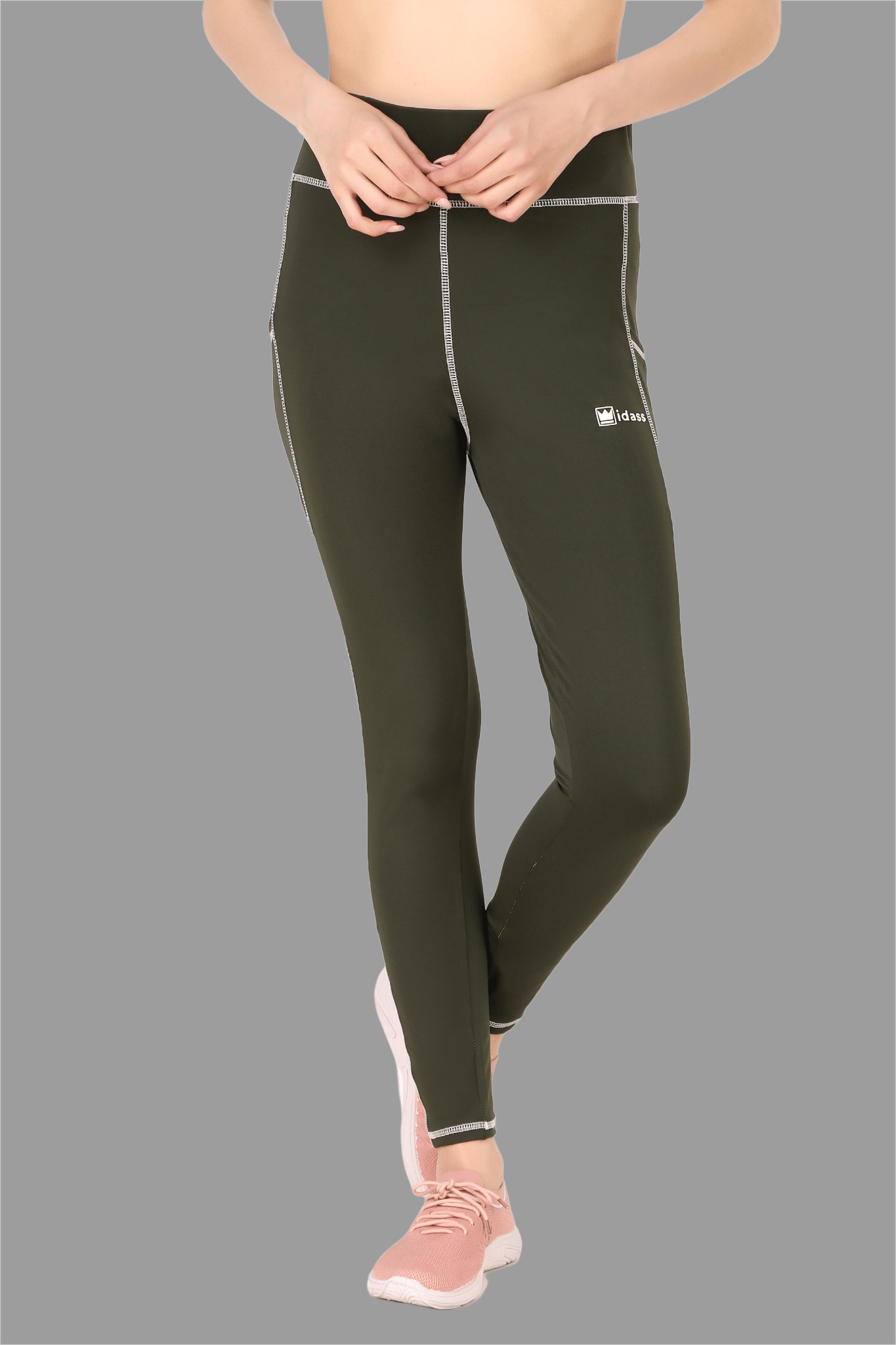     			IDASS - Lycra Slim Fit Olive Women's Jeggings ( Pack of 1 )