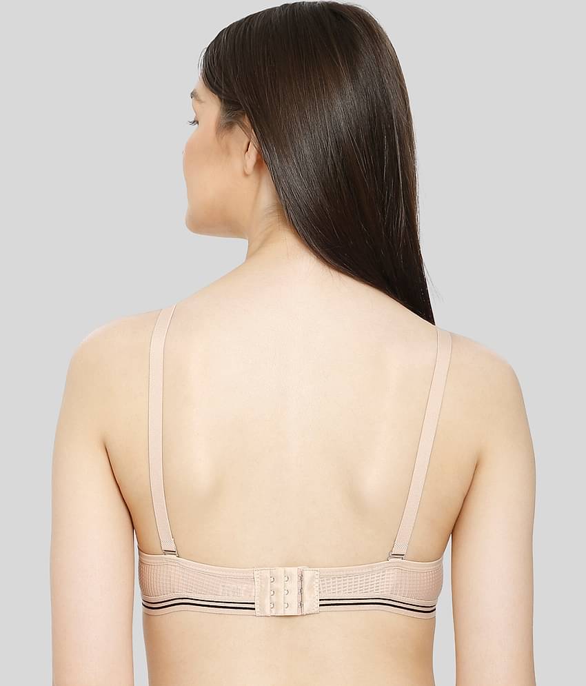 ILRASO Cotton Blend Lightly Padded Women's Plunge Bra ( Black )