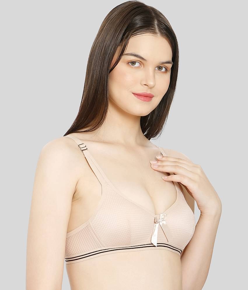 ILRASO Cotton Blend Lightly Padded Women's Plunge Bra ( Black )