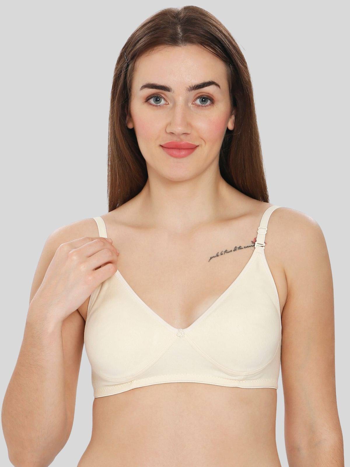     			ILRASO Cotton Non Padded Women's T-Shirt Bra ( Beige )