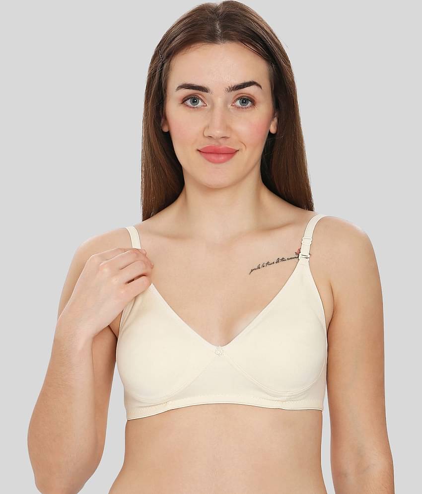 ILRASO Cotton Non Padded Women's T-Shirt Bra ( White )