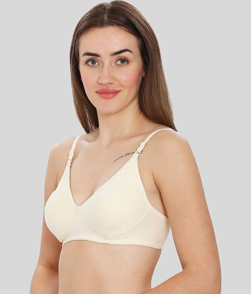 ILRASO Cotton Non Padded Women's T-Shirt Bra ( White )