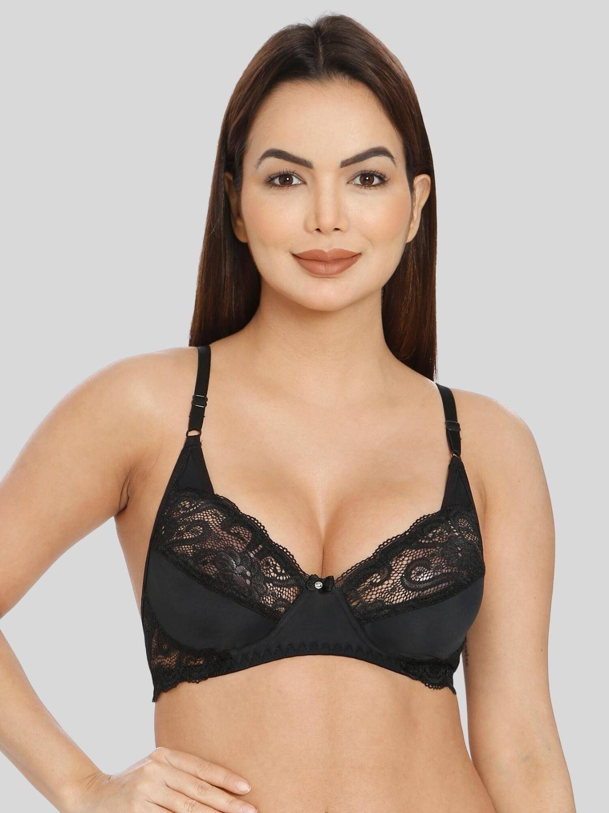 ILRASO Lace Non Padded Women's T-Shirt Bra ( Black ) ILRASO Lace Non Padded Women's T-Shirt Bra ( Black )