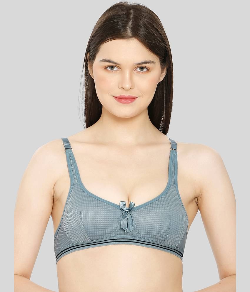 ILRASO Cotton Blend Lightly Padded Women's Plunge Bra ( Black )